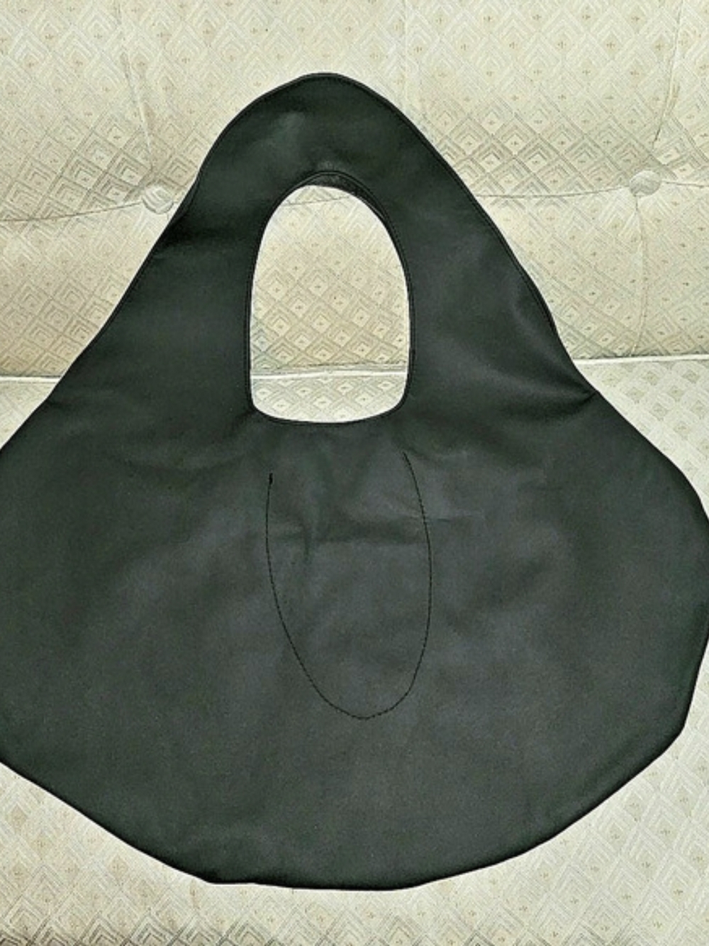 Dark Grey Peter Leather Tote bag. Large Size